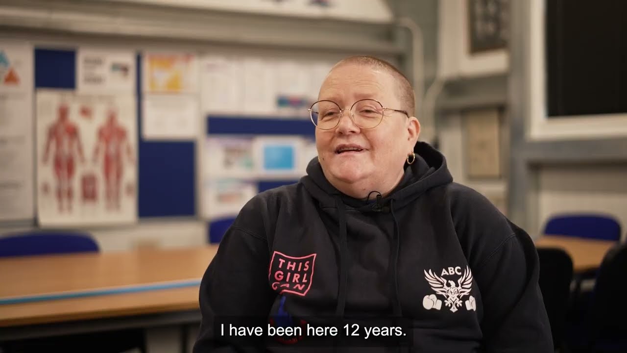 Volunteer Recruitment Programme: Pam Riley at Attleborough Boxing Club background