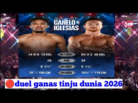 🔴duel ganas tinju 2026, canelo Alvarez vs Osley Iglesias, livewoardboxingday,liveboxing 