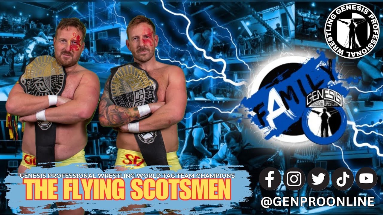 The "Flying" Scotsman Conquer The Hierarchy To Win The GenPro World Tag Team Championship ! background