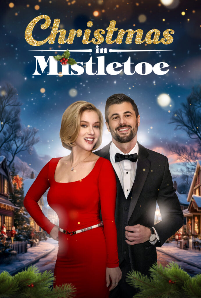 Christmas in Mistletoe background