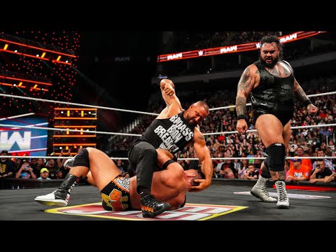 LA knight vs Bronson Reed _WWE Raw Highlights 8 September 2025 background