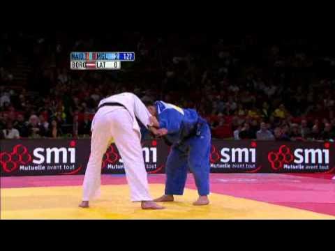 Judo Grand Slam Paris 2012: final -100kg BORODAVKO, Jevgenijs (LAT) - NAIDAN, Tuvshinbayar (MGL) background