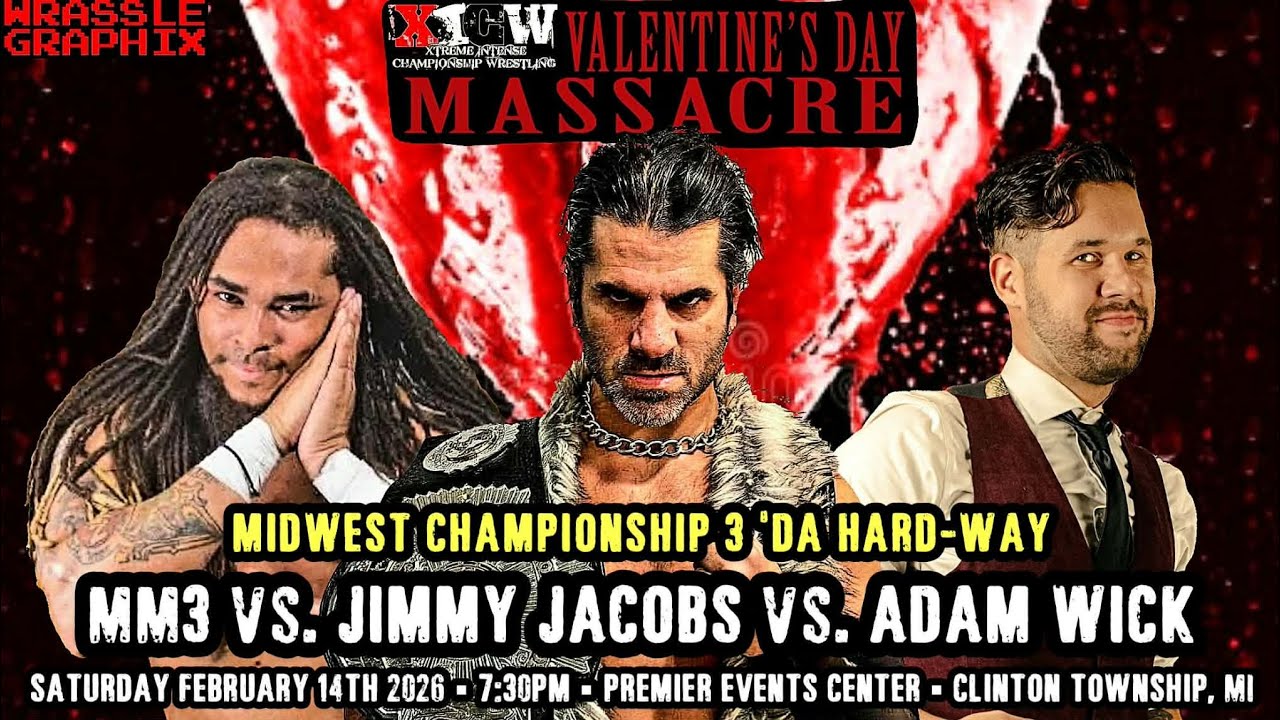 Full Match: JIMMY JACOBS vs. MM3 vs. ADAM WICK (Midwest Title - Valentine's Day Massacre 2026)