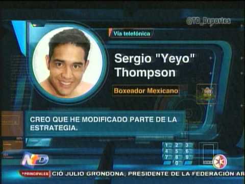 Sergio Thompson promete un nocaut background
