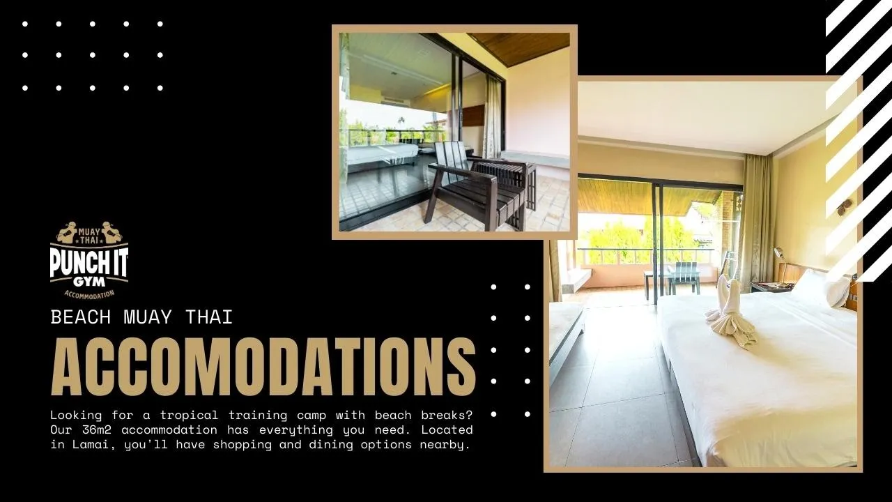 Beach Muay Thai Accommodation of Punch it Gym Koh Samui background