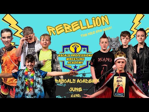 Rascals Children's Pro Wrestling Show- Rebellion 8 Tag - King & Hellspawn vs Vacay, Wildfire, Kozz background
