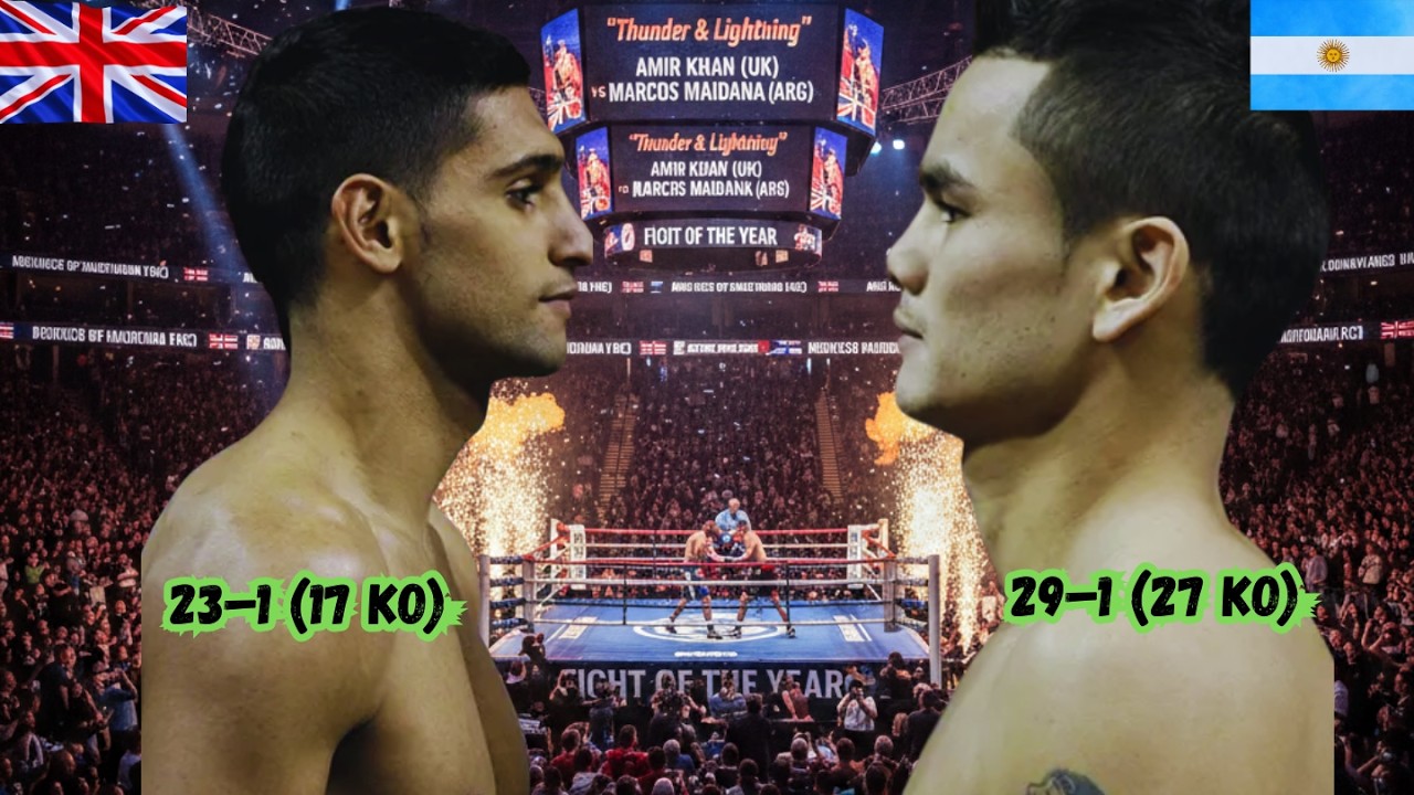 'Thunder & Lightning'  Amir Khan (UK) vs.  Marcos Maidana (ARG)  Fight Highlights.