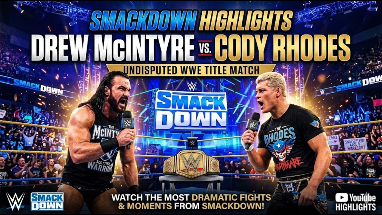 Drew McIntyre vs. Cody Rhodes | Undisputed WWE Title Match | SmackDown Highlights