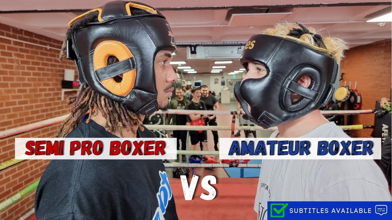 SEMI PRO BOXER vs AMATEUR BOXER - **EVASIVE** maneuvers in 4K background