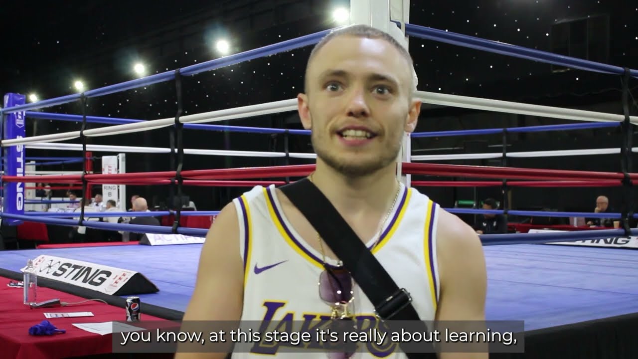 BOXER INTERVIEW: Sunny Edwards at the GB Elite Three Nations 2023 background
