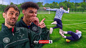 Bernardo Silva & Nico O'Reilly react to SHOCKING tackle! | Man City Playstyle Challenge