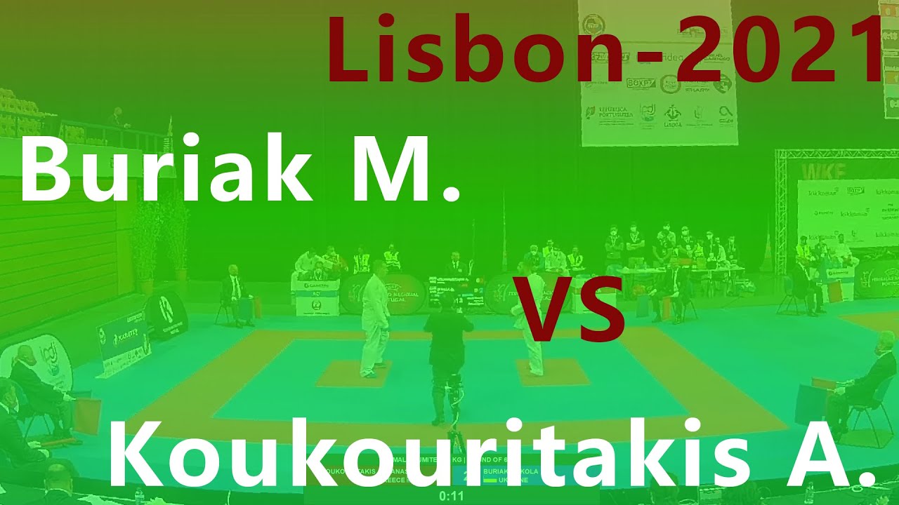Karate 1. Premier League. Lisbon 2021. Buriak Mykola - Koukouritakis Athanasios. Male kumite 84+ kg