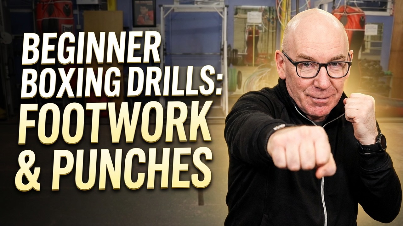 Guided Beginner Boxing Drills - Footwork and Straight Punches background