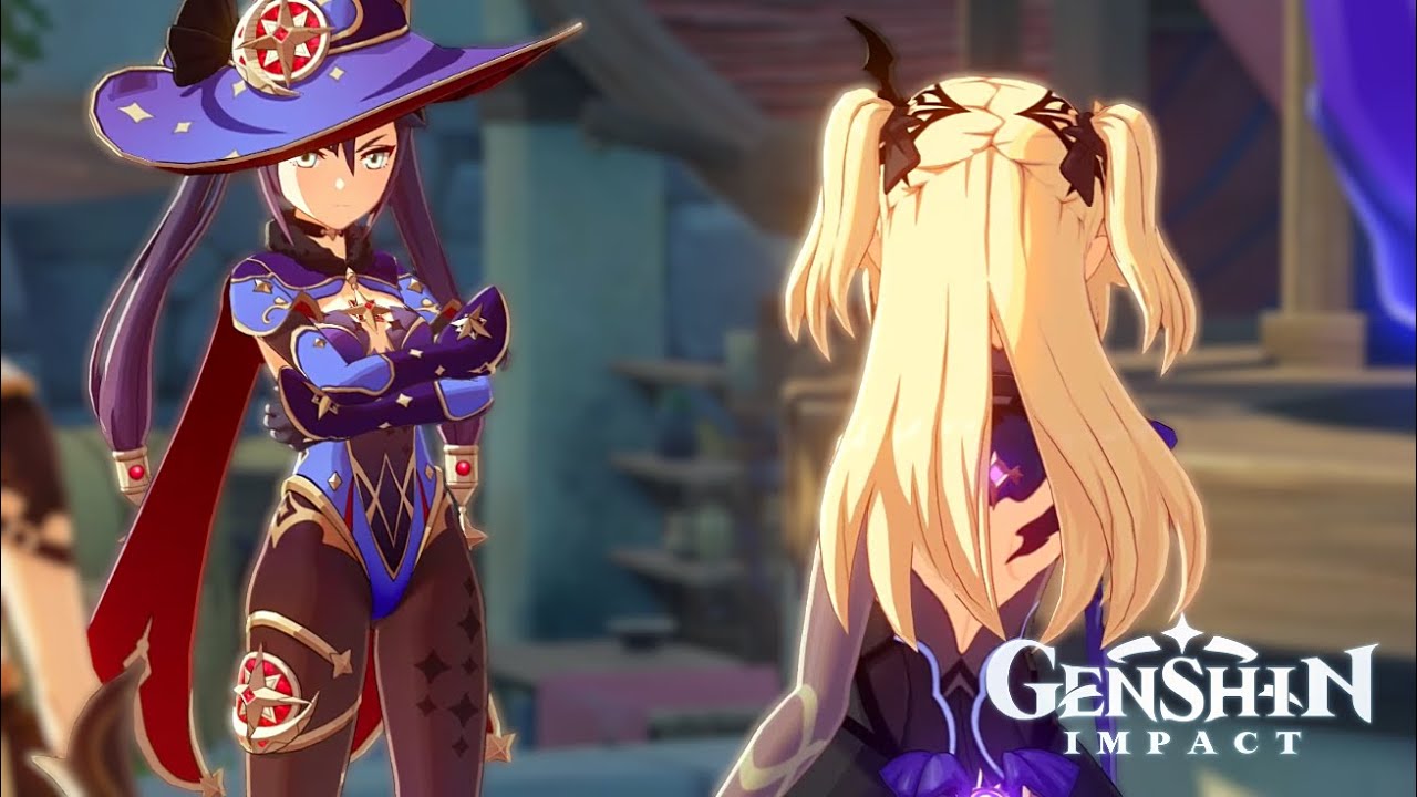 Mona meets Fischl cutscenes - Chinese VA - Genshin Impact