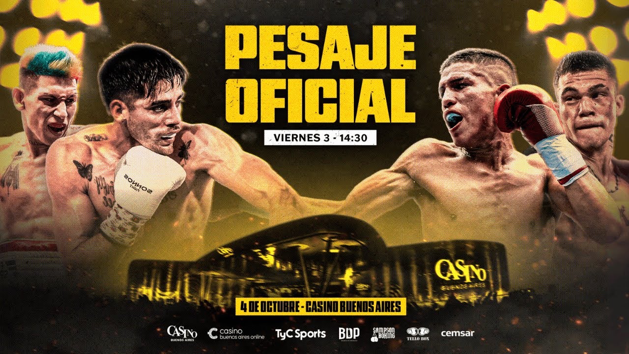 Pesaje oficial Fecha Casino - Boxeo de Primera - TyCSports