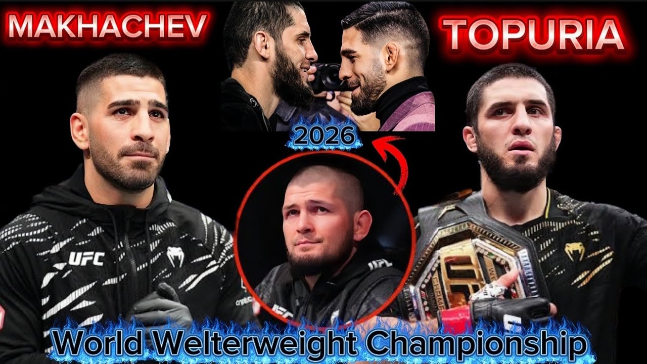 Islam makhachev vs ilia Topuria in 2026 world Welterweight Championship...