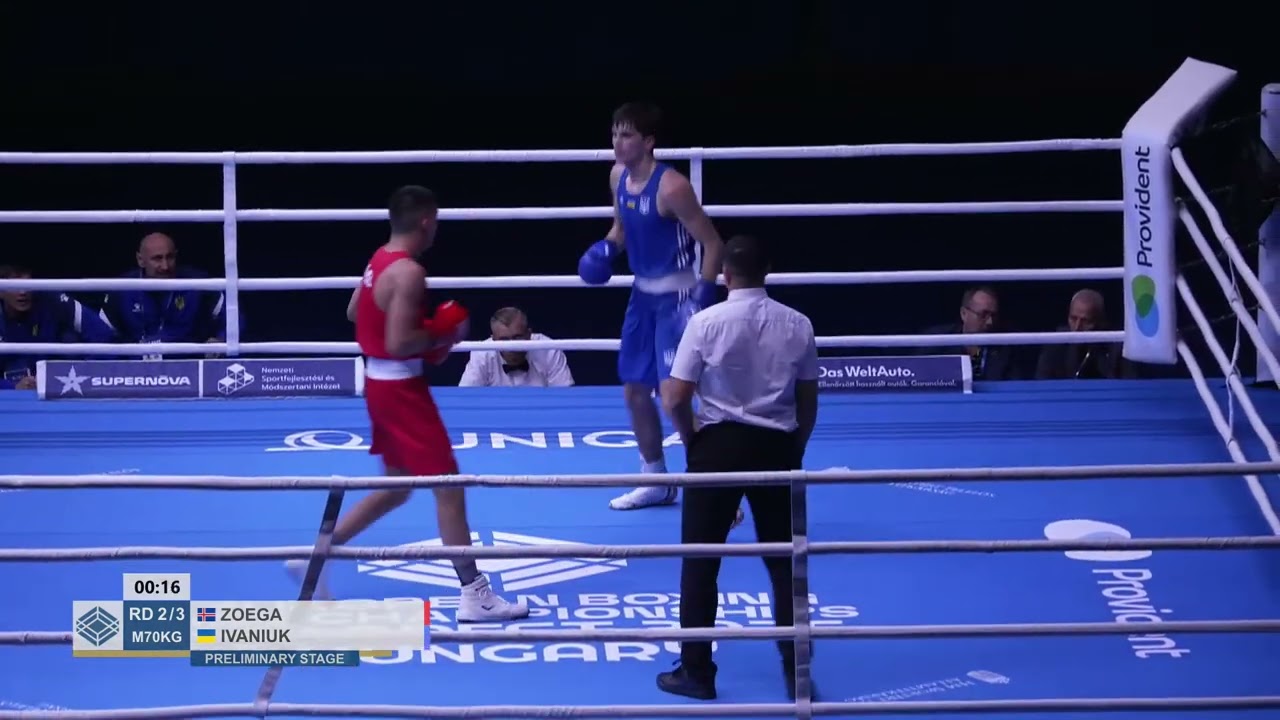 Yevhenii Ivaniuk (UKR) vs. Viktor Zoega (ISL) European U23 Championships 2025 (70kg)