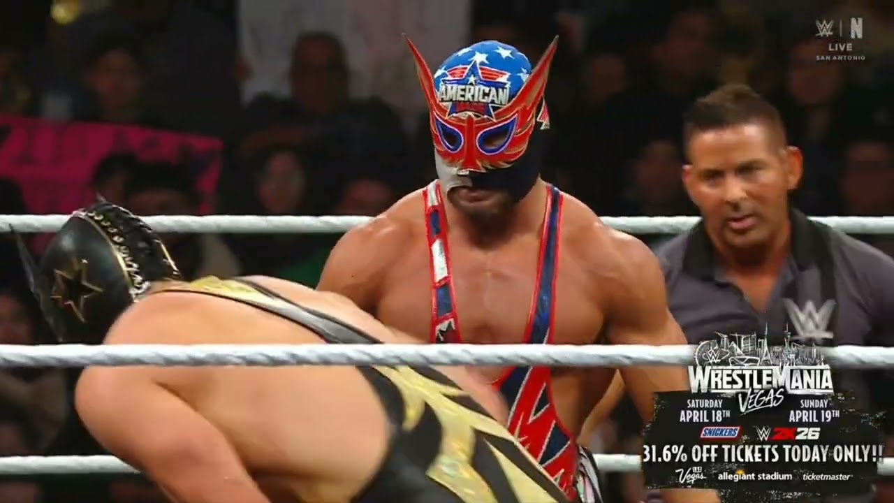 WWE RAW EL GRANDE AMERICANO VS EL GRANDE AMERICANO ORIGINAL 03/16/26