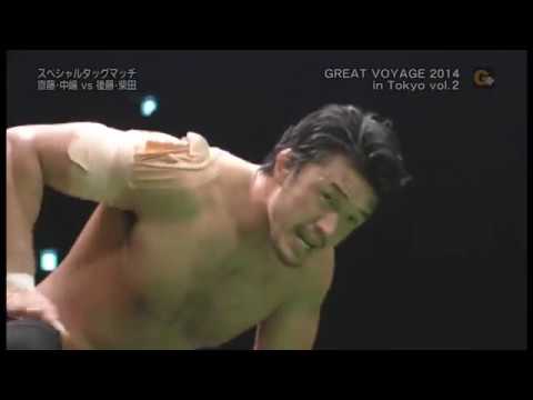 NOAH - Hirooki Goto & Katsuyori Shibata vs Katsuhiko Nakajima & Akitoshi Saito backdrop