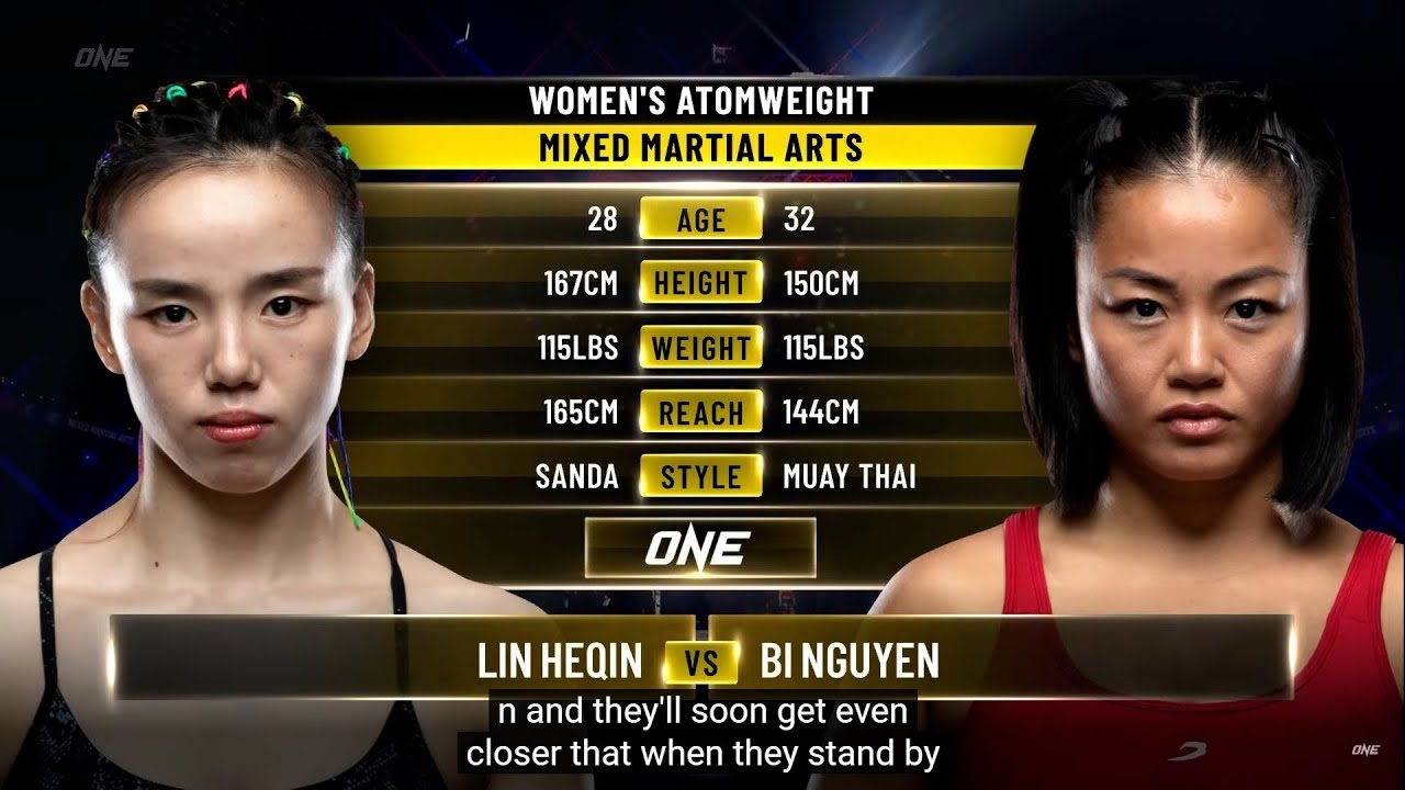 Full trận võ sĩ gốc Việt Bi Nguyễn đấu đả nữ Trung Quốc Lin Heqin | ONE: BAD BLOOD background
