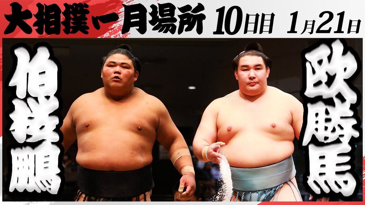 大相撲 伯桜鵬ー欧勝馬 <令和7年一月場所・10日目>SUMO background