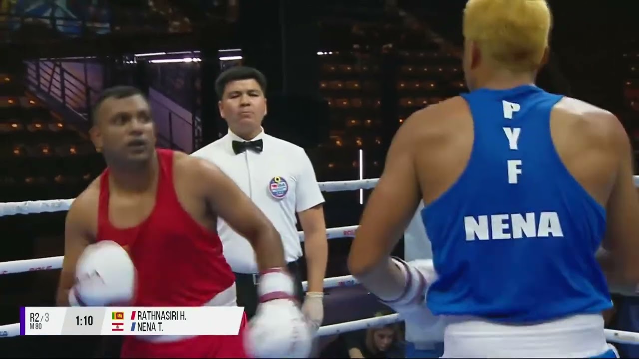 Tautuarii Nena (PYF) vs. Harassiya Rathnasiri (SRI) IBA World Championships 2025 (80kg)