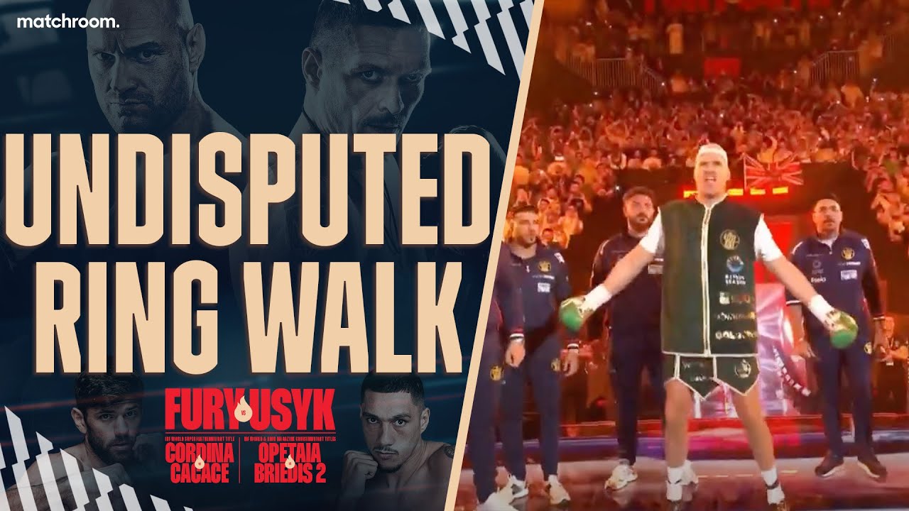 Tyson Fury's Ring Walk For Oleksandr Usyk Undisputed Clash background