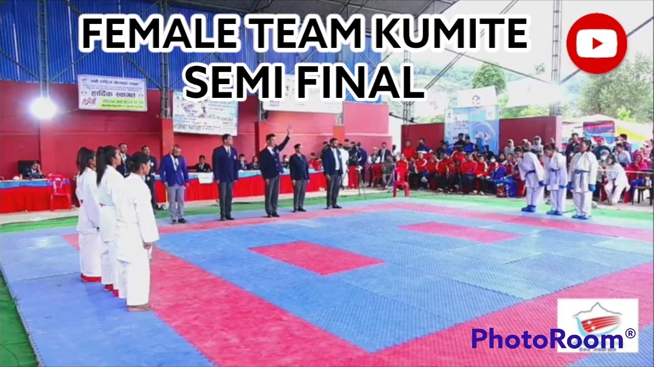 1st Semi Final Female Team Kumite | Team Sudurpashim VS Bagmati Province | 9th National Game Pokhara background