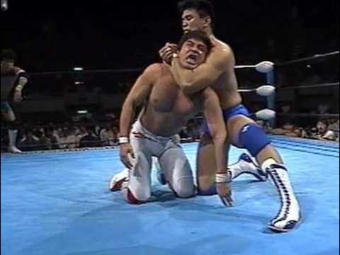 AJPW - Toshiaki Kawada & Tsuyoshi Kikuchi vs Jun Akiyama & Yoshinari Ogawa background