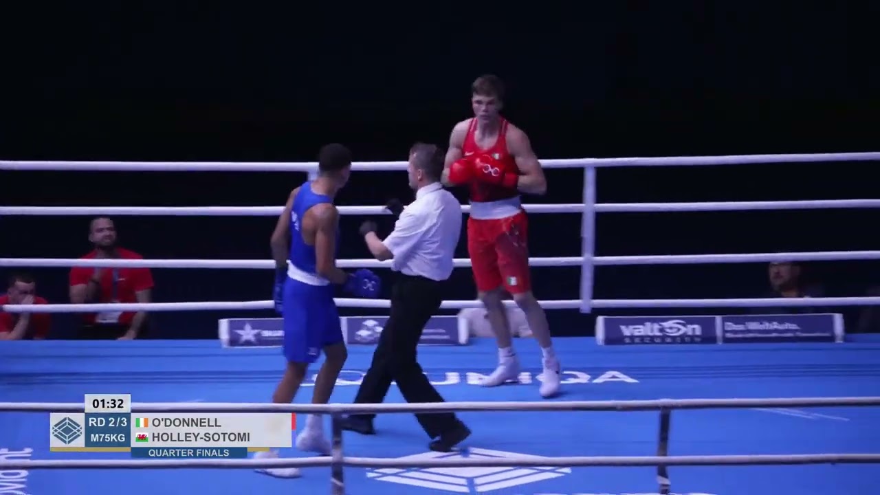 Orlando Holley-Sotomi (WAL) vs. Tadgh O'Donnell (IRL) European U23 Championships 2025 QF's (75kg)