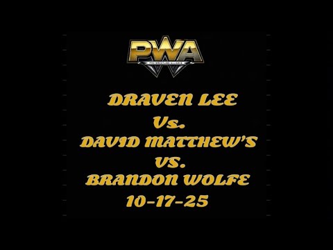 PWA Wrestling: Draven Lee vs David Mathew’s vs Brandon Wolfe 10-17-25 background