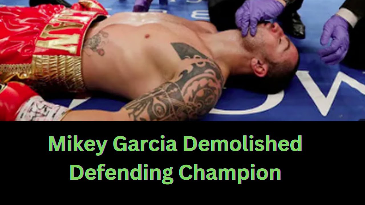 How Mikey Garcia(USA) Ended Dejan Zlaticanin's (Montenegro) Career. #mikeygarcia backdrop