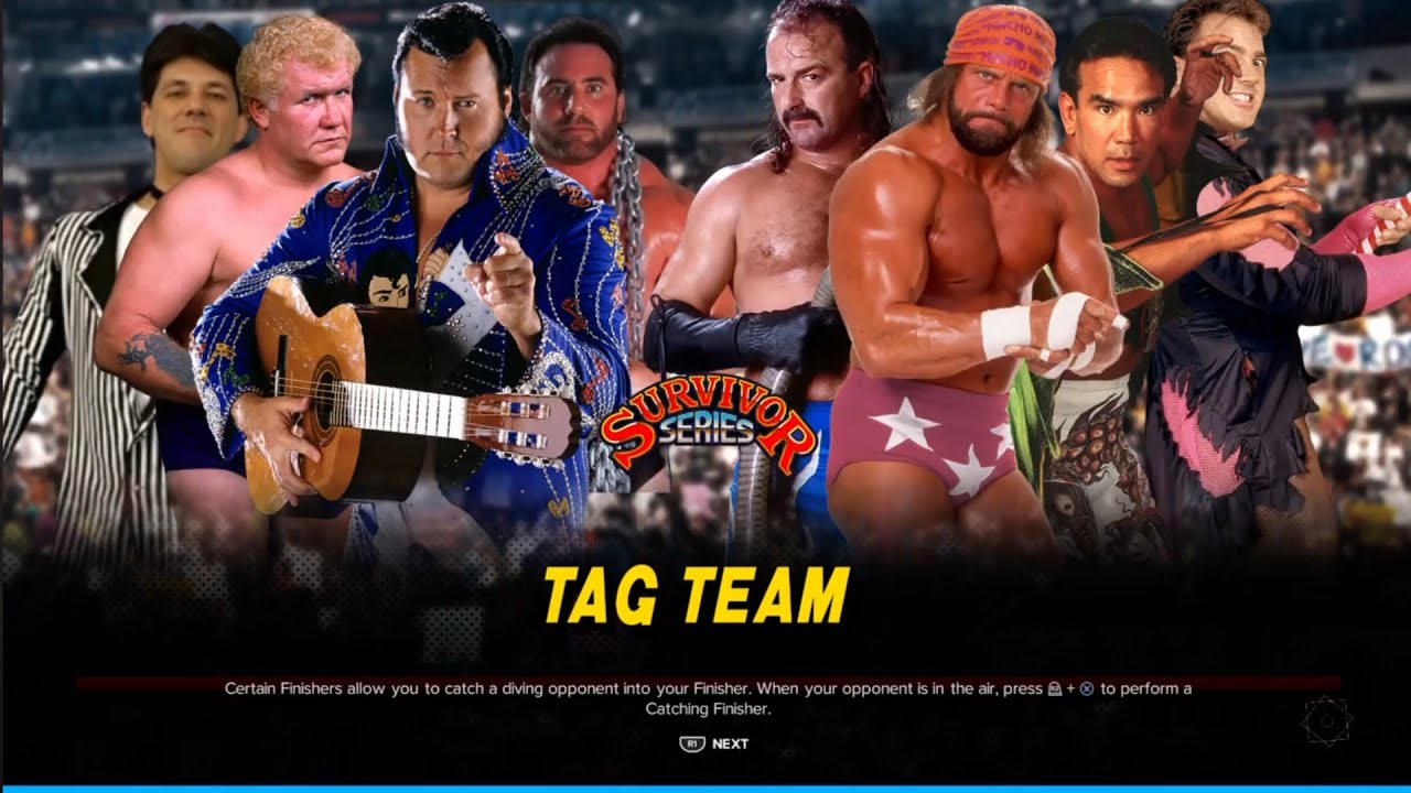 Team Honky Tonk Man vs Team Macho Survivor series 87. WWE 2K24