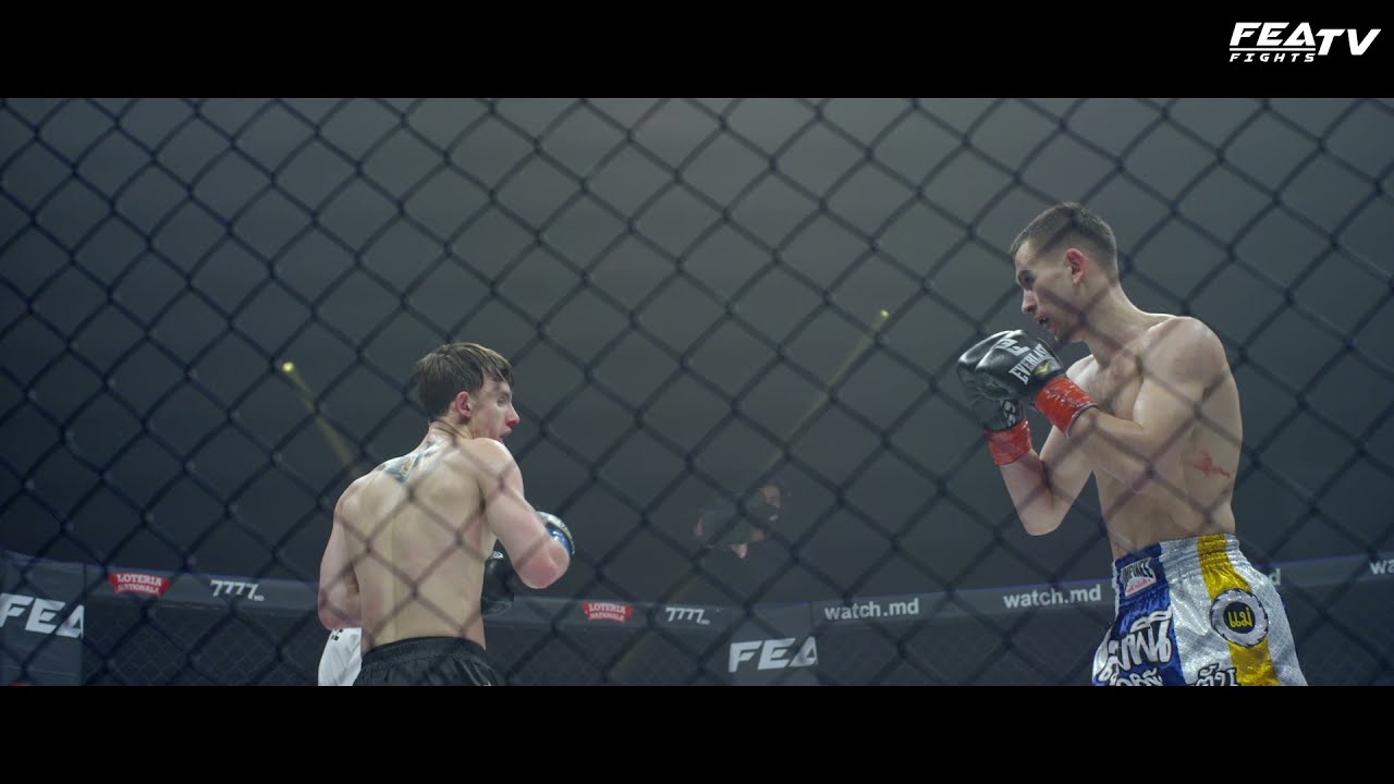 Corneliu Lisii   vs  Veaceslav Munteanu. Welterweight bout in slow motion.  FEA RESET.