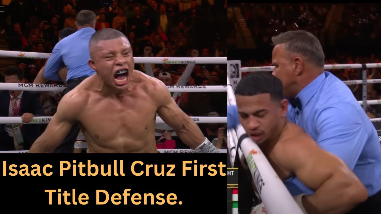 Isaac "Pitbull" Cruz First Title Defense. WBA World Super Lightweight. #boxing #isaaccruz