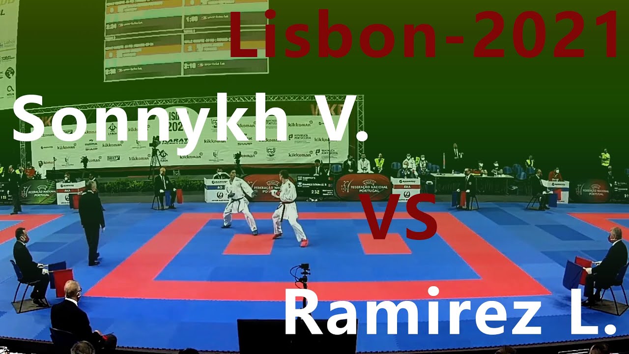 Karate 1. Premier League. Lisbon 2021. Sonnykh Valerii - Ramirez Lizandro. Male kumite -84 kg
