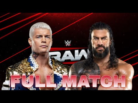 Roman Reigns vs Cody Rhodes Full Match WWE RAW Netflix 2K25 Gameplay - OTC vs Nightmare