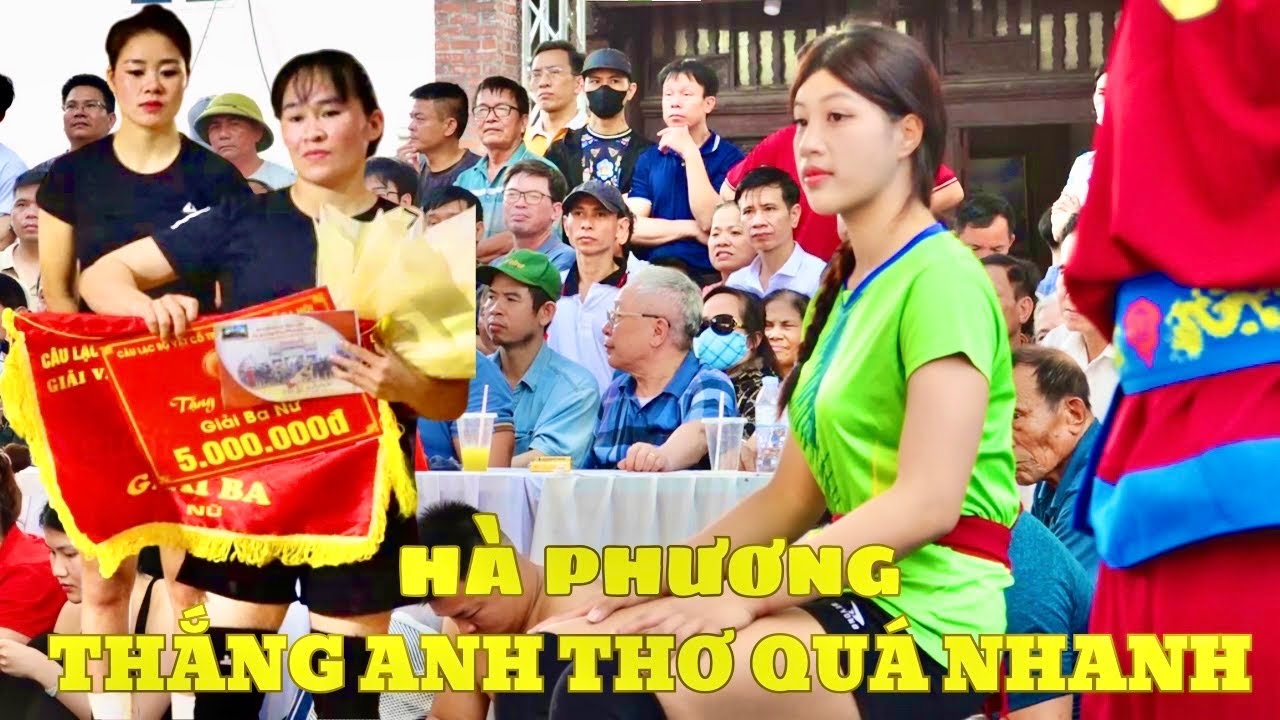 HÀ PHƯƠNG chiến thắng ANH THƠ QUÁ NHANH ,Đấu Vật Traditional Vietnamese women's Wrestling background
