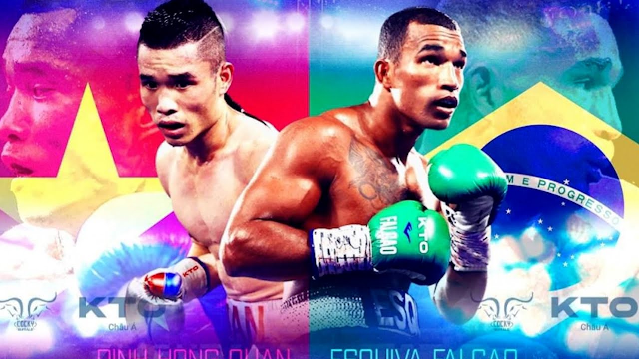 Đai IBF châu Á Đinh Hồng Quân thượng đài cùng tay đấm Brazil Esquiva Falcao
