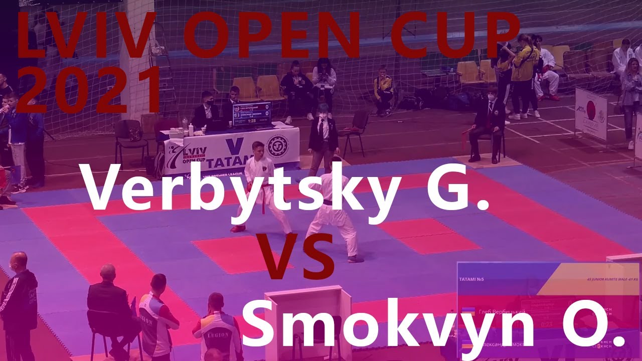 UKF Premier League. LVIV OPEN CUP 2021. Verbytsky G. - Smokvyn O. Junior male kumite -61 kg