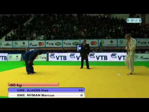 Judo World Masters in Baku 2011:   -90kg ILIADIS, Ilias (GRE) - NYMAN, Marcus (SWE)
