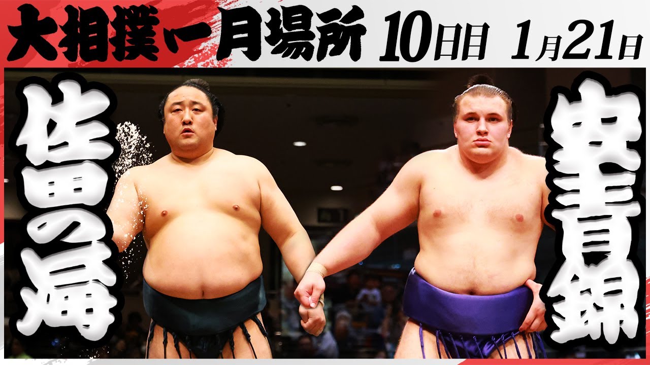 大相撲 佐田の海ー安青錦<令和7年一月場所・10日目>SUMO background
