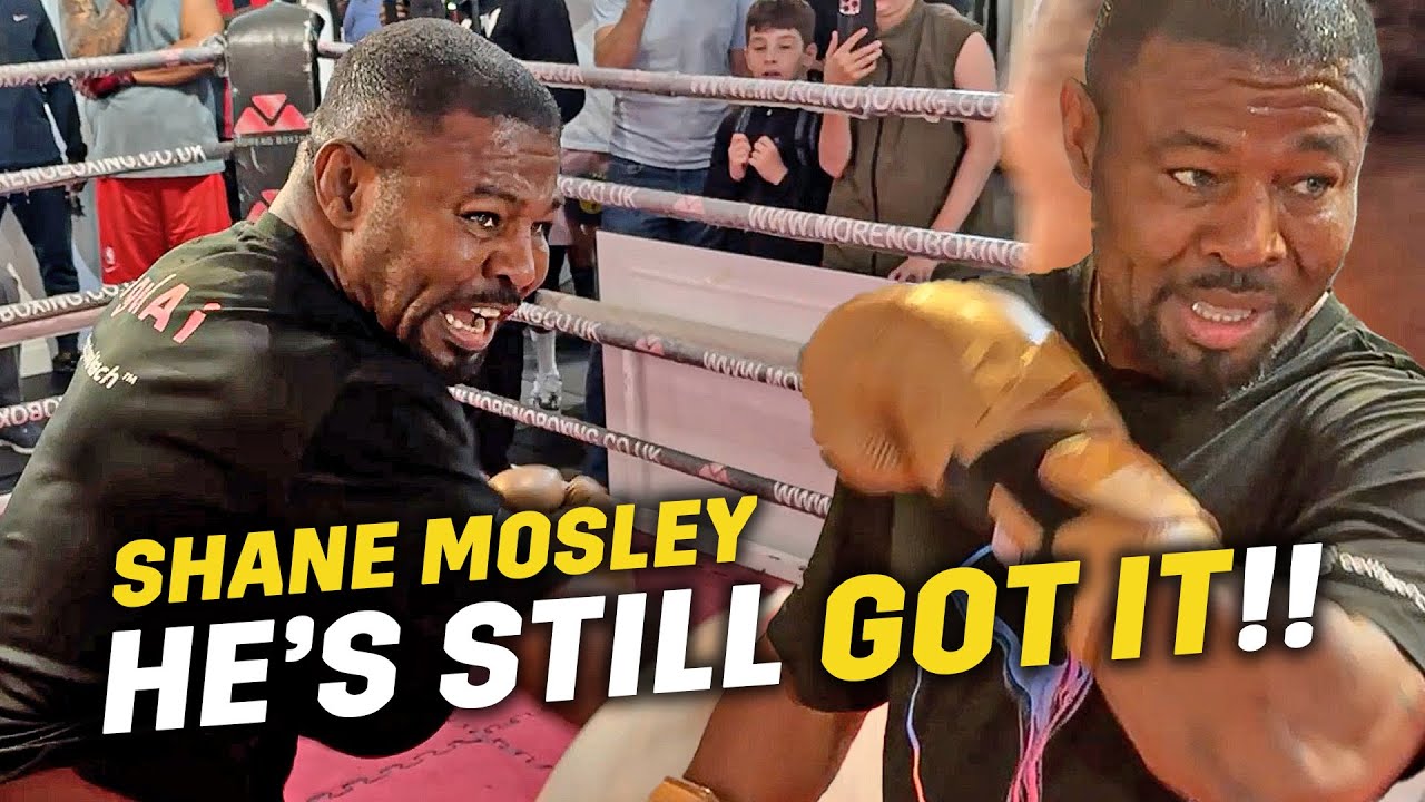 IMPRESSIVE!! Shane Mosley at 53 DESTROYS PADS! • Full Boxing Session background