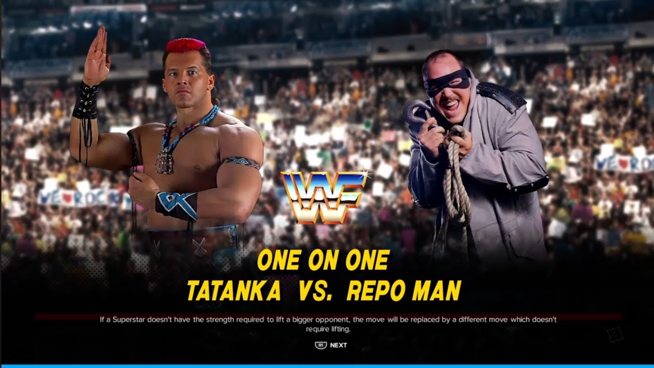 Tatanka vs The Repo Man. WWE 2K24