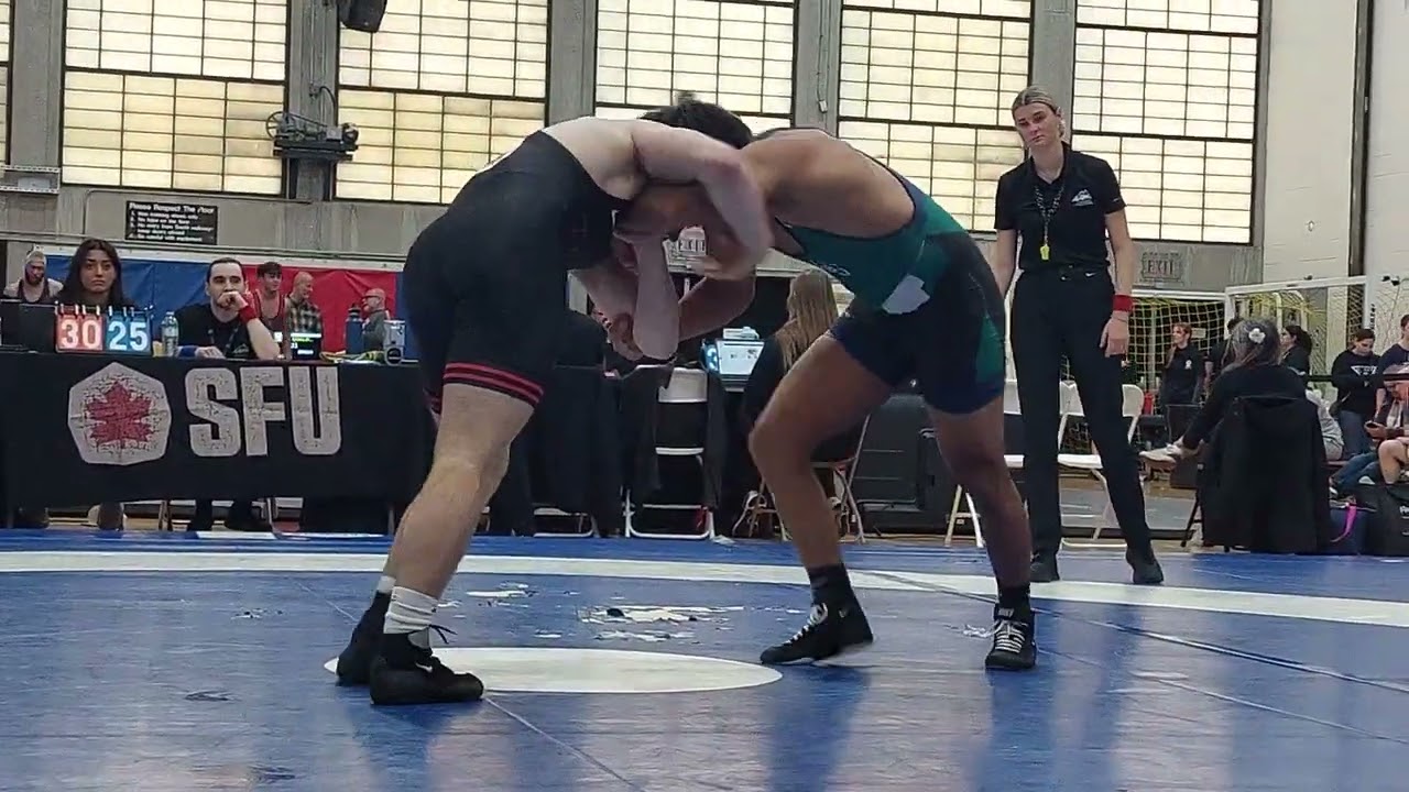 2024 SFU International Open Wrestling 79KG Semi-Final Peter McCrakin vs Cole Sanderson background