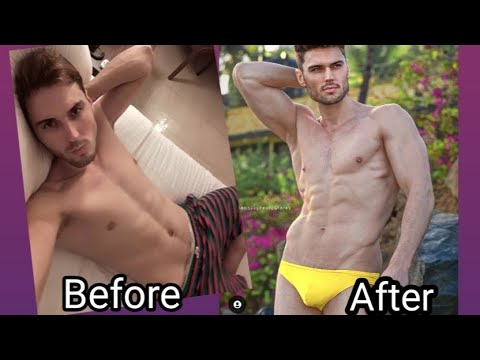 Before and After body transformation. Hard work pays off.