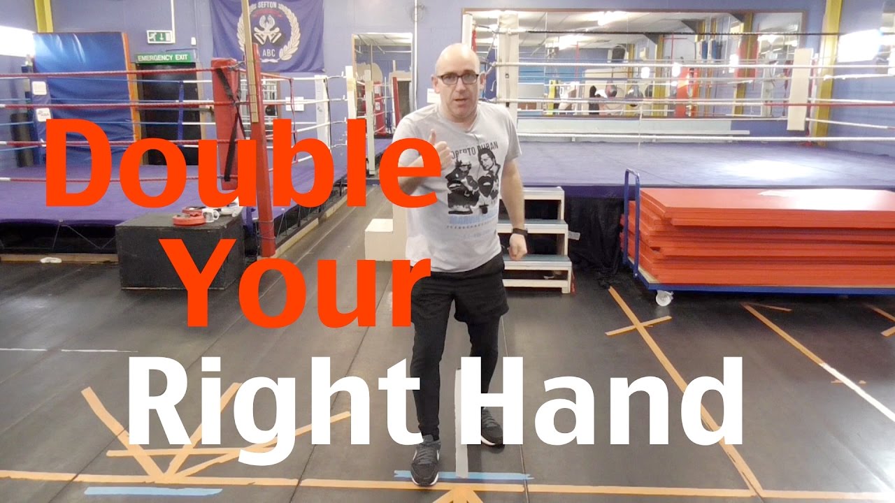 Boxing Tips in 90 Seconds - Double Right Hand Combination background
