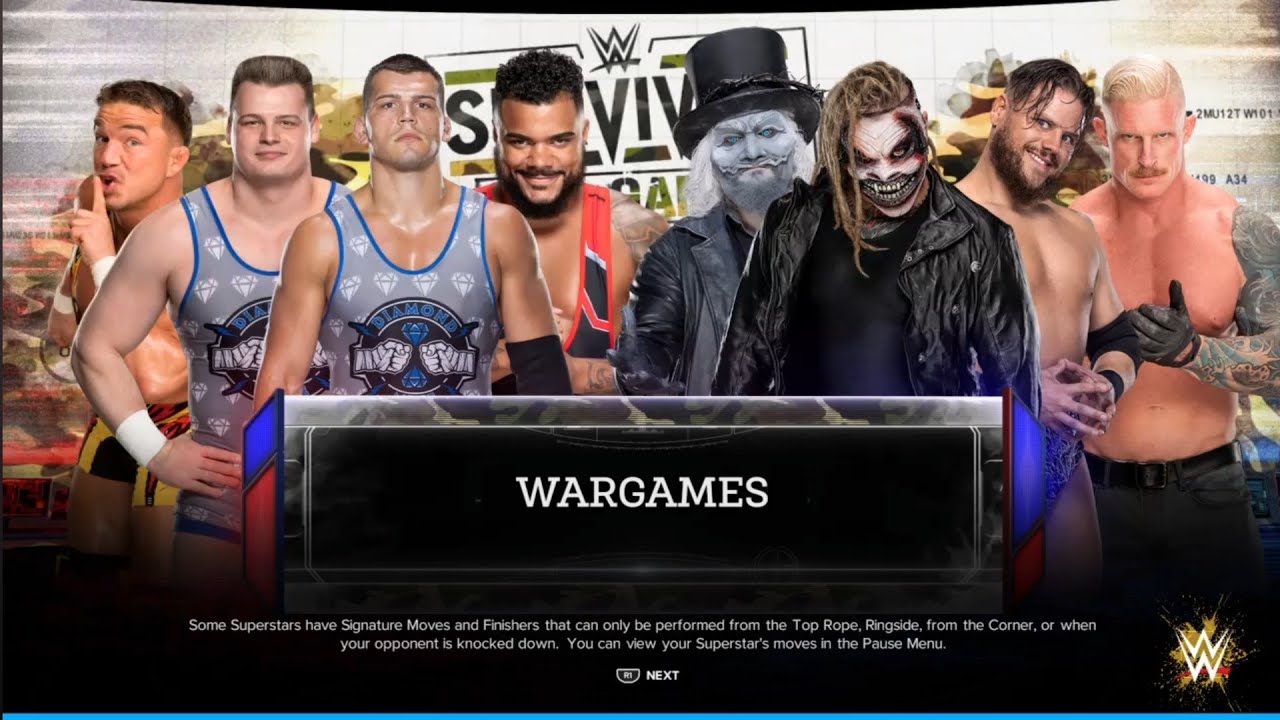 Alpha Made vs The Wyatt ,Sicks. Wargames. WWE 2K24 background
