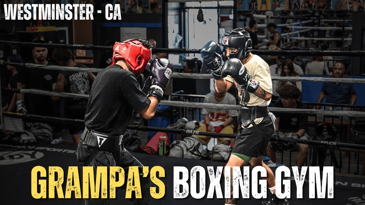 SOLID TECHNIQUE! Boxers Pull Up For Sparring At HUGE So-Cal Gym! backdrop