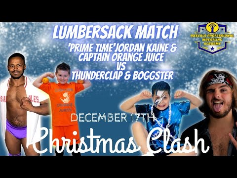 Match 6 - Jordan Kaine & Cpt Orange Juice vs Boggster & Thunderclap LumberJack Match background